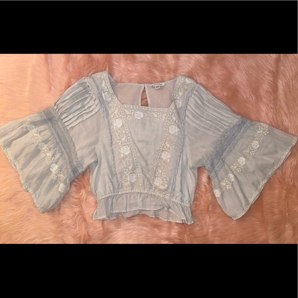 American Eagle Baby Blue Top
